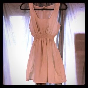 Satin/sheen empire waist tunic tank